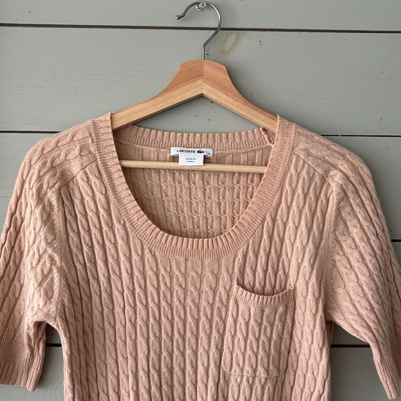 Lacoste Wool-Cashmere Cable Knit Sweater – Size 42 (Approx. M) - Picture 2 of 8